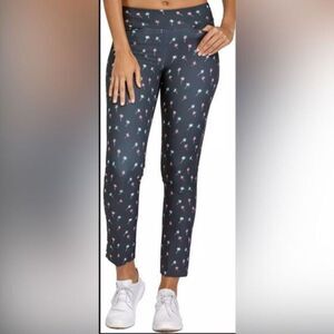 NWT TAIL White Label Women’s Navy Palm Print Pull On Ankle Pants Golf - Size 16